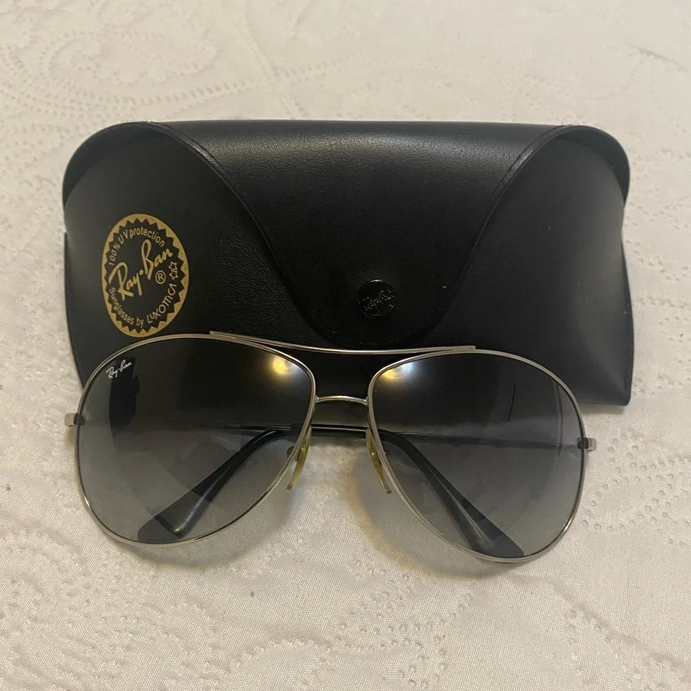 Ray-Ban Aviator RB3293 Silver Sunglasses with Grey Lenses